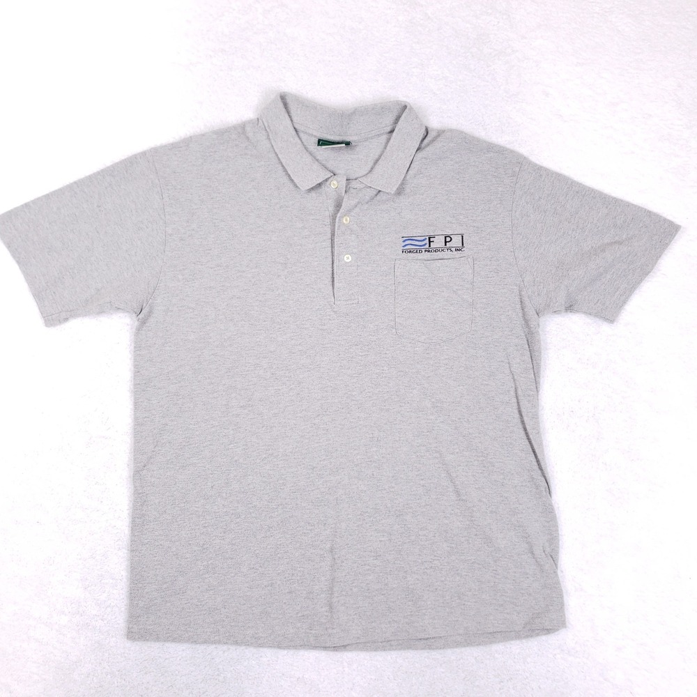 Outer Banks Polo Shirt Men XL Gray Forged Products FPI Corporate Pocket Gorpcore
